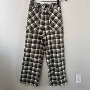 Twik Simons Green Plaid Straight Leg Pants